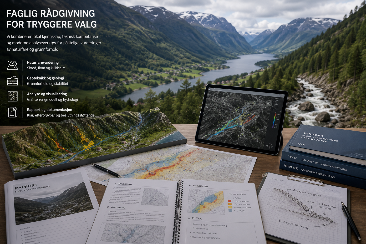 Faglig rådgivning for naturfarevurdering