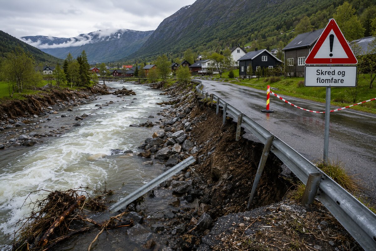 Kartlegging av kombinerte fareområder for skred og flom i dalen
